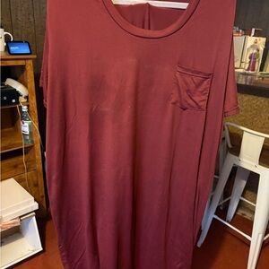 Amazon Essentials Women's Burgundy Sleep Shirt